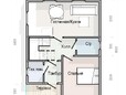 Проект каркасного дома 6х8 в 1.5 этажа - планировка (превью)
