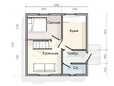 Проект каркасного дома 6х6 с мансардой - планировка (превью)