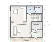 Сруб дома под усадку 8х9.5 с террасой и балконом - планировка (превью)