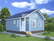 Проект одноэтажного каркасного дома 9х9 с санузлом: цена строительства под ключ - недорого