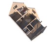 Каркасный дом 6х10 с мансардой и террасой - визуальный план (превью)