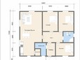 Проект одноэтажного дома 10х12 - планировка (превью)