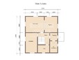 Проект каркасного дома 8х9 в полтора этажа - планировка (превью)