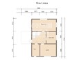 Проект каркасного дома 6х9 с балконом - планировка (превью)