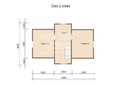 Проект каркасно-щитового дома 6х9 с мансардой - планировка (превью)