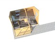 Проект каркасного дома 6х8 с мансардой - визуальный план (превью)