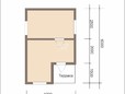 Одноэтажный дом из бруса 6х4 - планировка (превью)
