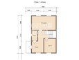 Проект дома из бруса 6х9 в 1.5 этажа - планировка (превью)