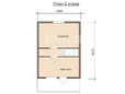 Проект каркасного дома 6х7.5 с балконом - планировка (превью)