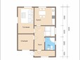 Проект каркасного дома 7х6 в 1.5 этажа - планировка (превью)