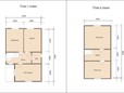 Проект дома из бруса 9х6 с мансардой - планировка (превью)