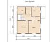 Проект сруба дома под усадку 7х8 в 1.5 этажа - планировка (превью)