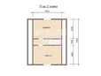Проект каркасного дома 7х9 с мансардой - планировка (превью)