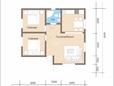 Одноэтажный каркасный дом 8х8 - планировка (превью)