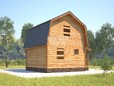 Проект дачного дома с мансардой 6х6 (превью)