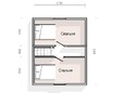 Проект дачного дома с мансардой 6х6 - планировка (превью)