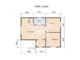 Проект одноэтажного каркасного дома 6х8 - планировка (превью)