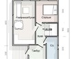 Проект каркасного дома 6х8 с мансардой - планировка (превью)