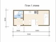 Проект одноэтажного дома из бруса 7х3 - планировка (превью)