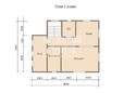 Проект каркасного дома 9х7 в 1.5 этажа - планировка (превью)