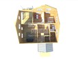 Проект каркасного дома 8х9 в 1.5 этажа с террасой - визуальный план (превью)