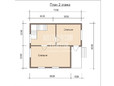 Проект каркасного дома 6х7 в 1.5 этажа с балконом - планировка (превью)