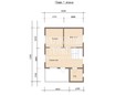 Проект каркасного дома 6х8 с мансардой и балконом - планировка (превью)