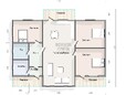 Проект одноэтажного дома 10х14 с террасой и котельной - планировка (превью)