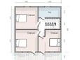 Сруб дома под усадку 8х9.5 с террасой и балконом - планировка (превью)
