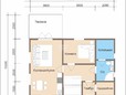 Проект каркасного дома 6х9 с котельной - планировка (превью)
