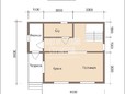Проект дома из бруса 6х7.5 в 1.5 этажа - планировка (превью)