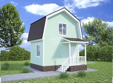 Проект каркасного дома 4х5 с мансардой: цена строительства под ключ - недорого