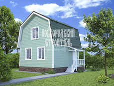 Проект каркасного дома 6х6 с мансардой 63 м2: цена строительства под ключ - недорого