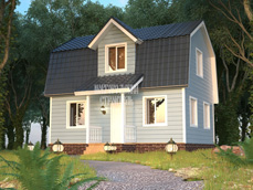 Проект дома из бруса 6х8 с мансардой и санузлом: цена строительства под ключ - недорого